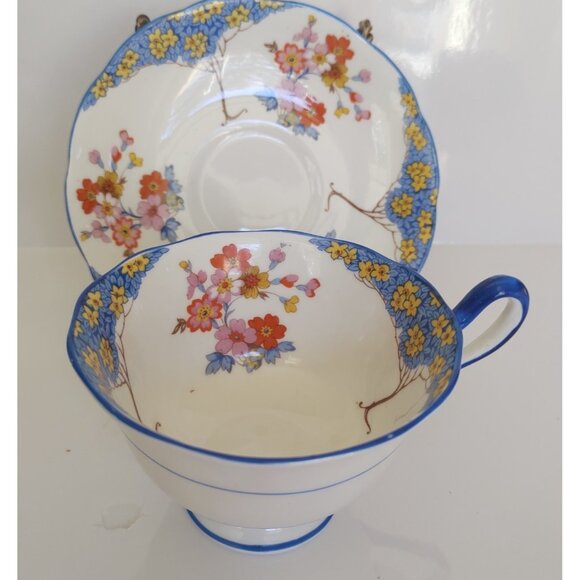 Rare Vintage Royal Albert Cup & Saucer "Florette" pattern 1930's - Picture 1 of 13